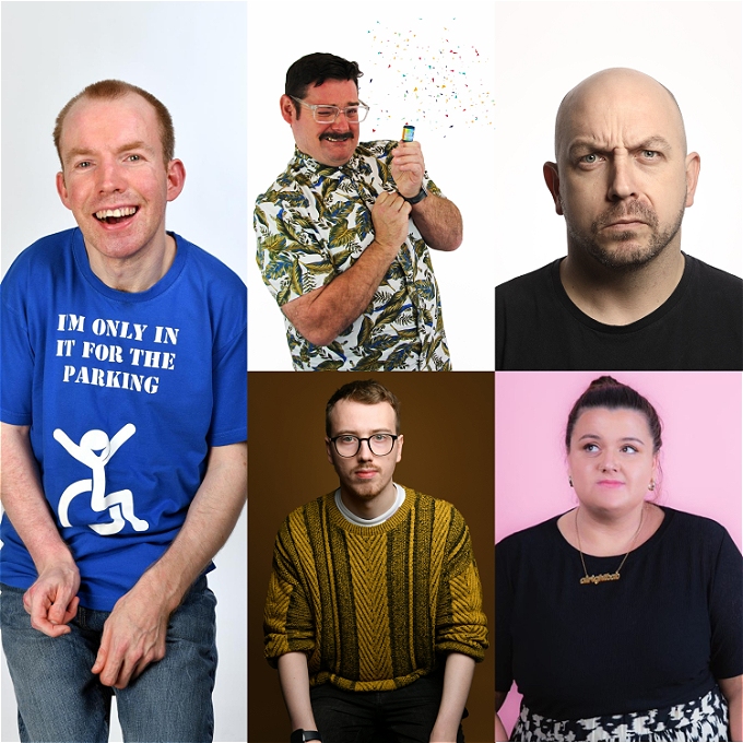 picture of 5 comedians