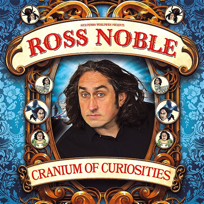 Tour artwork for Ross Noble Cranium of Curiosities Tour.