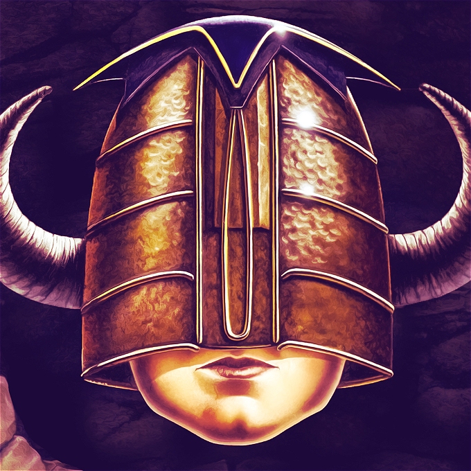 Knightmare Live's Helmet of Justice with the words 10th Anniversary overlaid