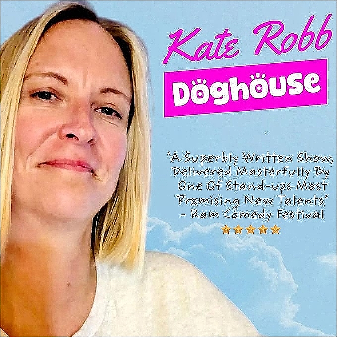 Female comedian with blonde hair smiling with the quote A superbly written show, delivered masterfully by one of stand-ups most promising new talents, Ram Comedy Festival
