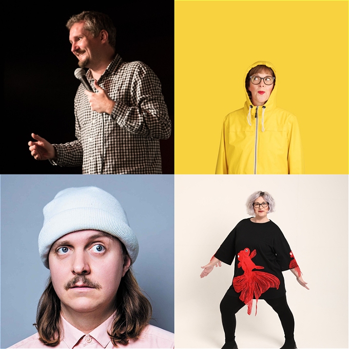 picture of four different comedians