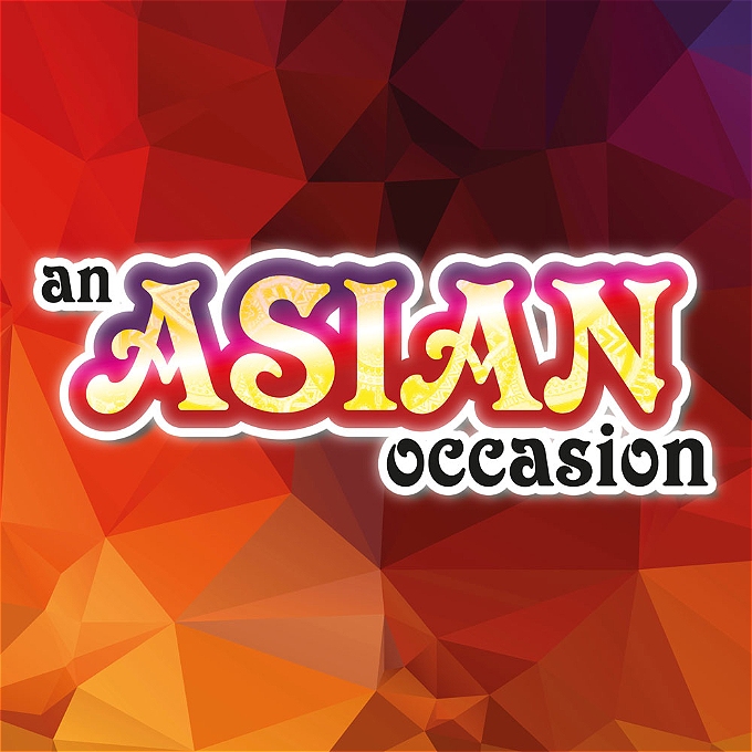An Asian Occasion logo with red-yellow background