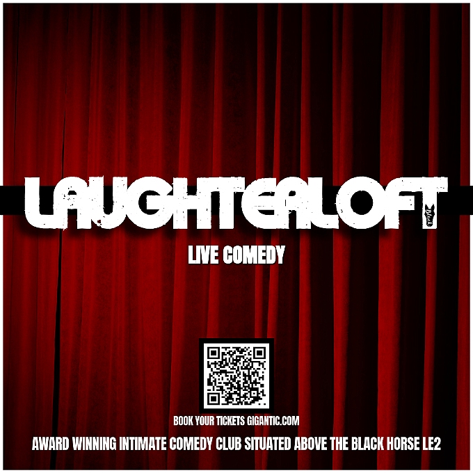 Poster advertising a comedy night