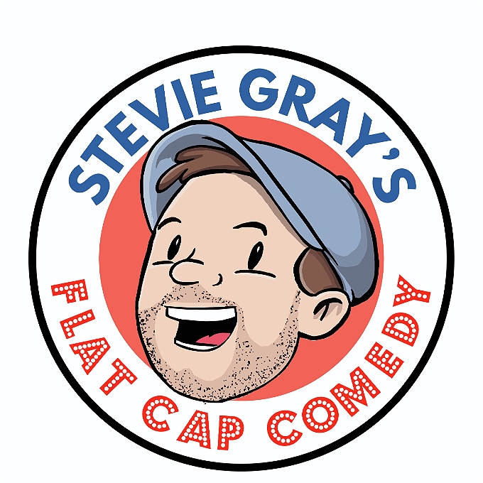 cartoon drawing of a mans face wearing a flat cap
